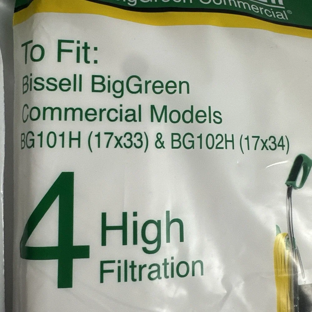 Bissell Big Green Commercial Refill Bags 8 Bags Total Vacuum Cleaner bag NEW